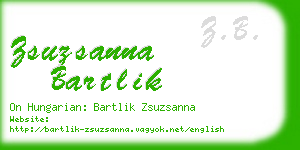 zsuzsanna bartlik business card